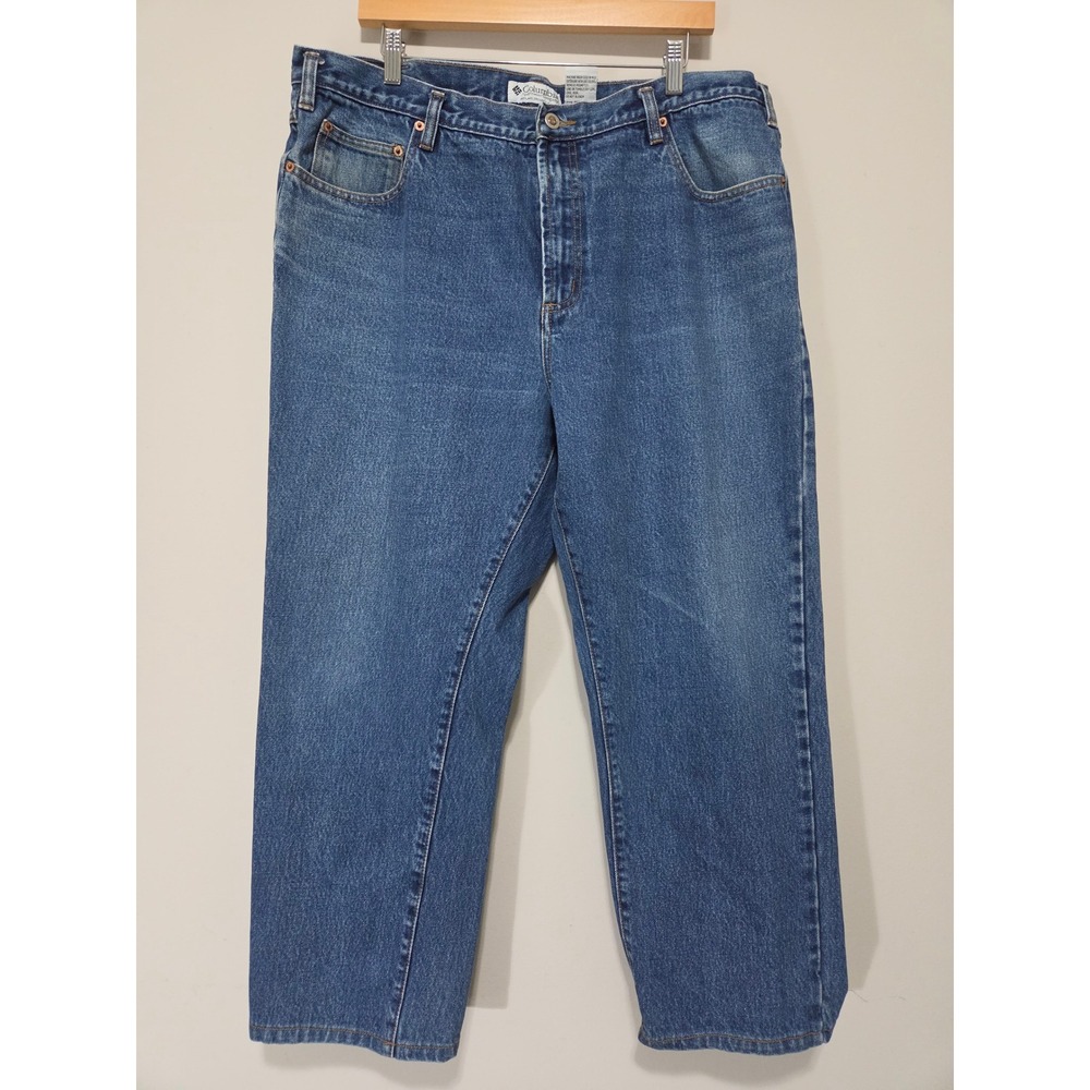Columbia Sportswear Mens Denim Jeans Blue Straight Leg 40x30 AM8044 Medium Wash